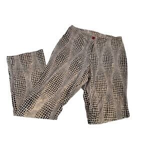 Women’s Snake Print Pants Boot Flare Women’s size XS